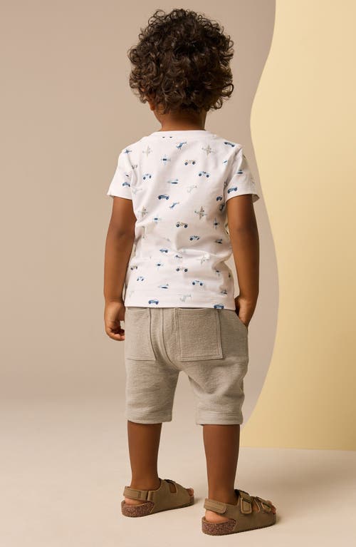 Next Kids' Transport Print T-shirt & Pull-on Shorts Set In White