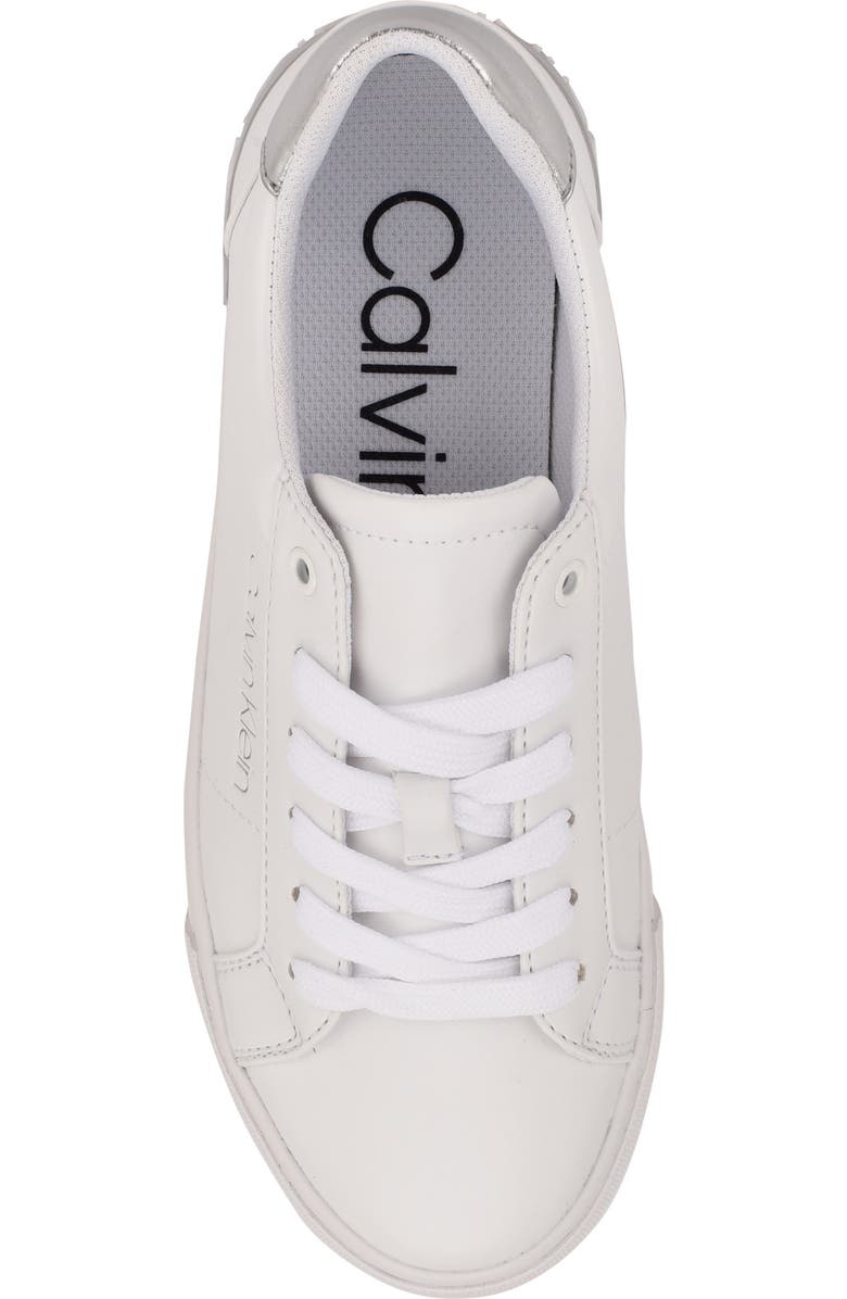 Calvin Klein Cathee Faux Leather Sneaker, Alternate, color,
