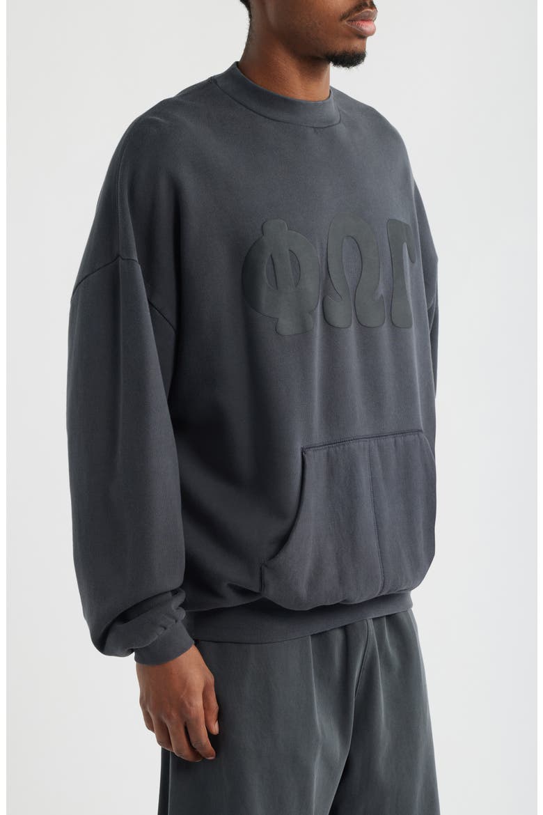'90s Graphic Crewneck Sweatshirt, Alternate, color, WASHED IRON GREY