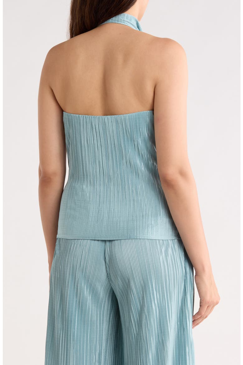 Plisse Halter Top, Alternate, color, SEAFOAM