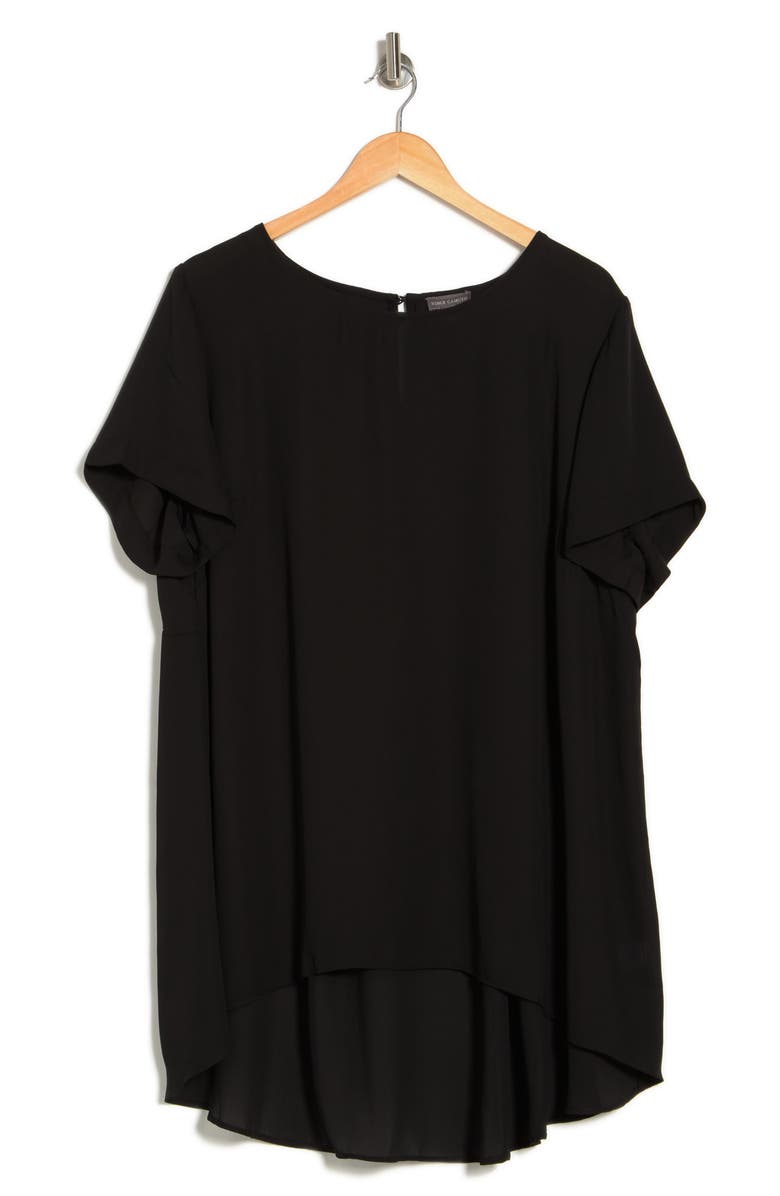 Vince Camuto Short Sleeve High-Low Blouse, Alternate, color, 