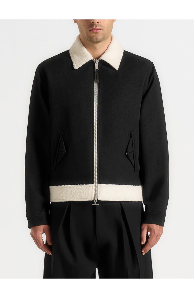 Manière De Voir Keith Twill Contrast Jacket, Alternate, color, Black