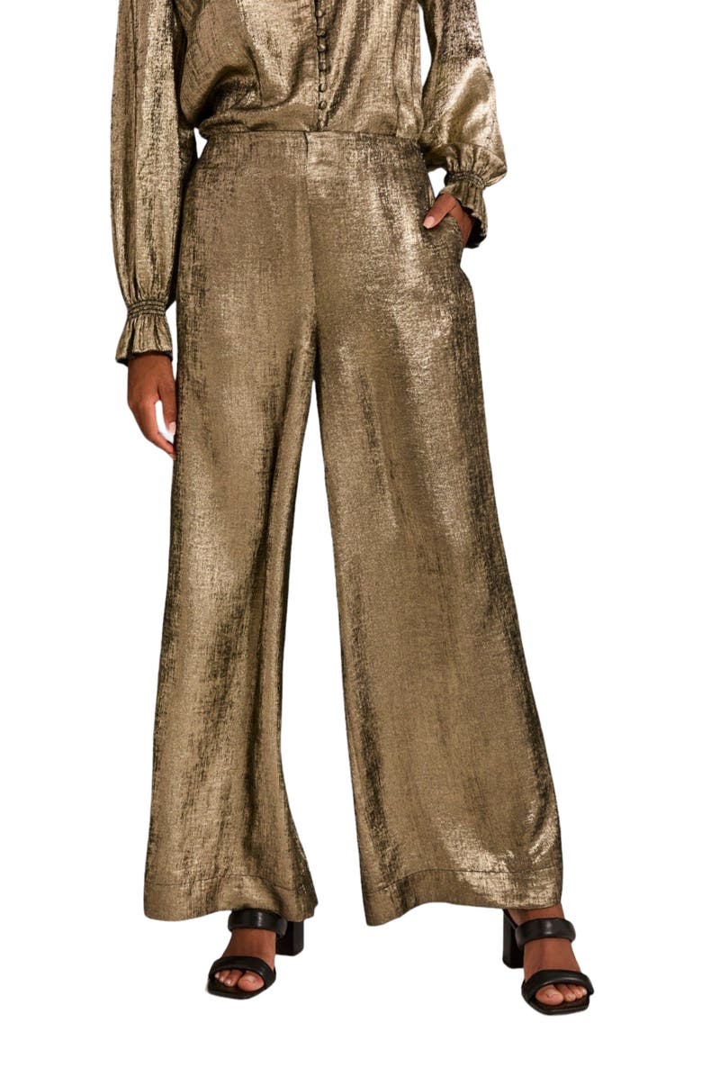 FatFace Women's Sofia Metallic Trousers, Alternate, color, 