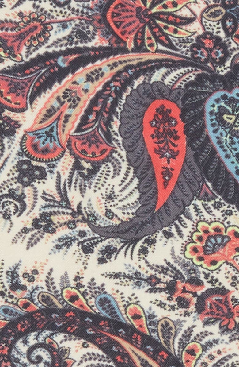 Etro Calcutta Paisley Swirl Cashmere & Silk Scarf, Alternate, color, 
