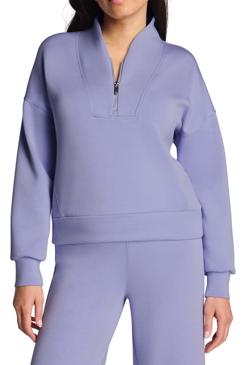 AirEssentials Shawl Collar Quarter Zip Sweatshirt, Main, color, ANEMONE