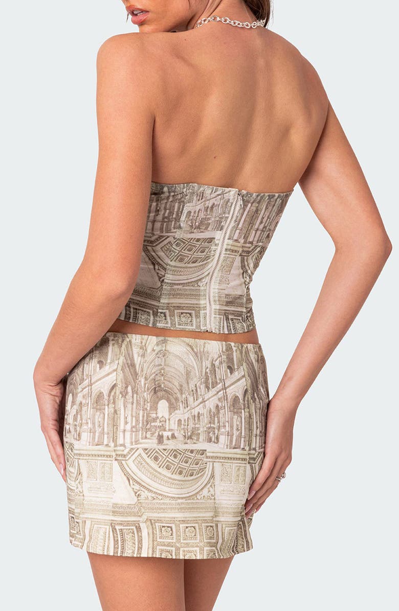 EDIKTED Lionne Print Corset Top, Alternate, color,