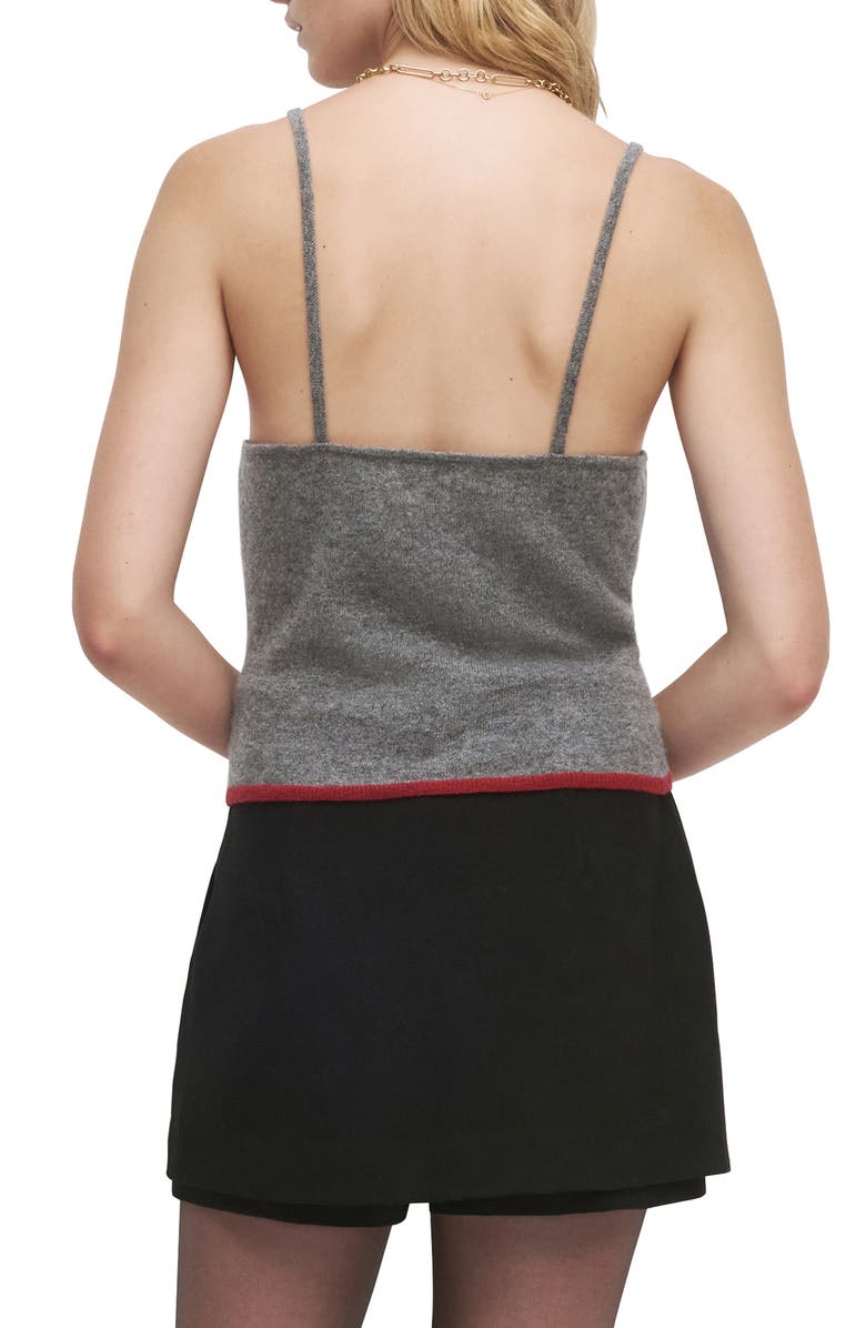 Favorite Daughter The Rebecca Cashmere Camisole Sweater, Alternate, color, Dark Charcoal Grey