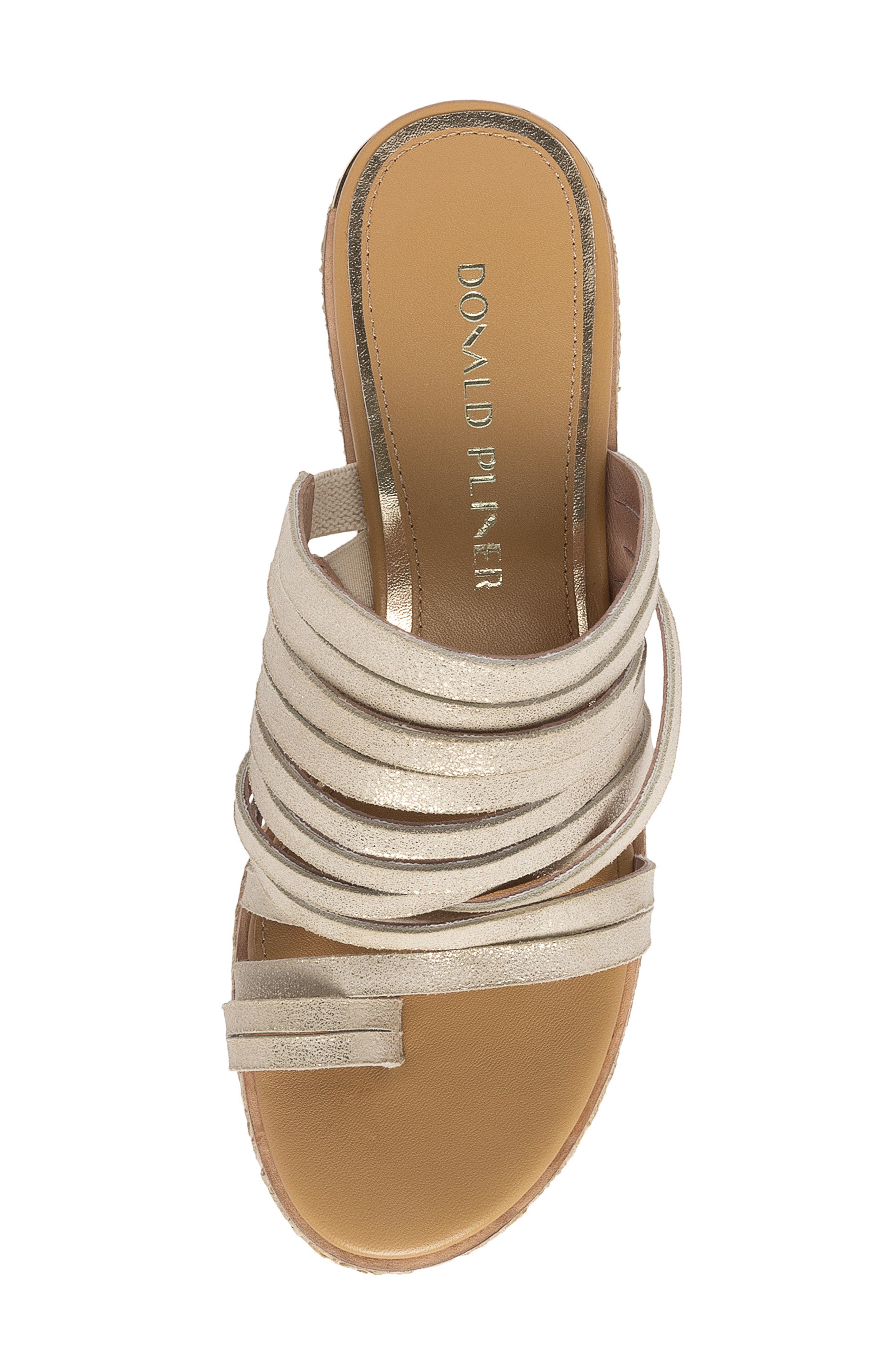 Donald Pliner Platform Wedge Sandal, Alternate, color, Platino