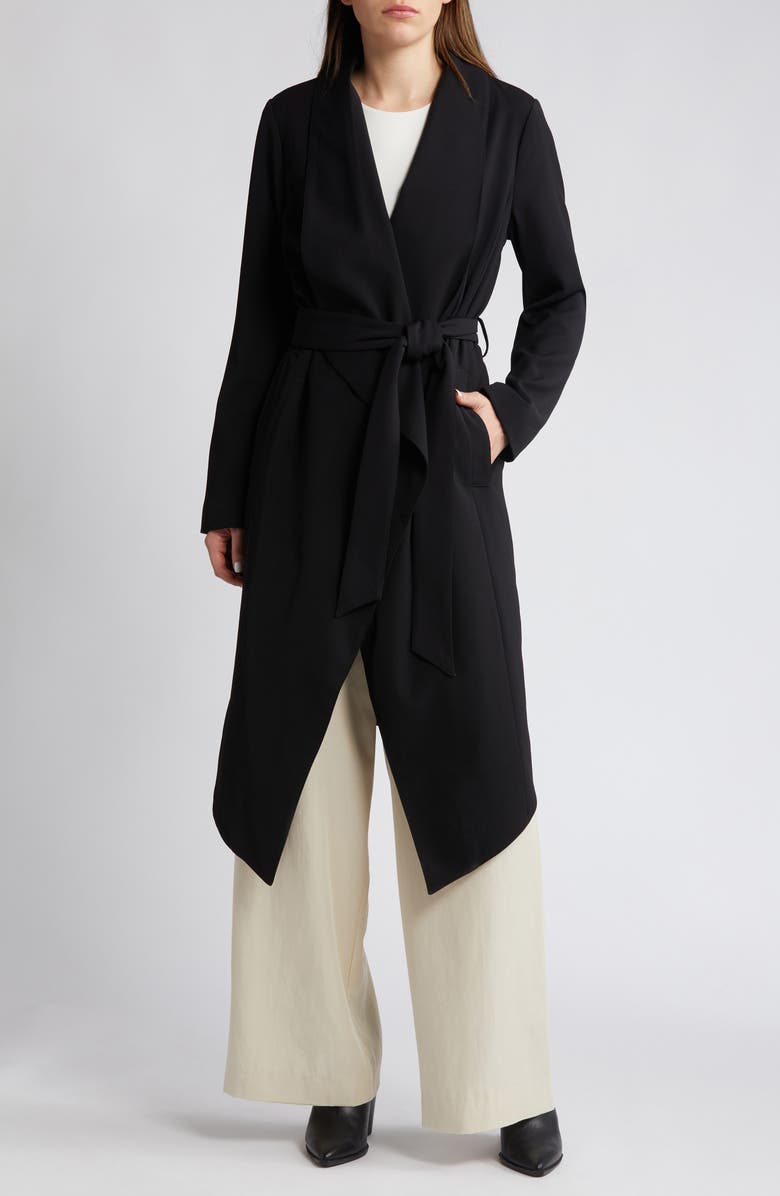 BCBG Shawl Collar Belted Coat, Main, color,
