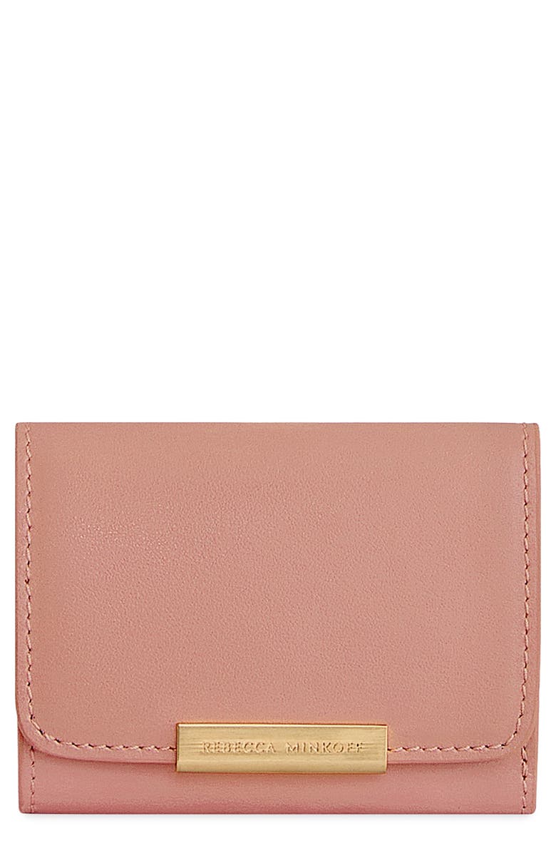 Rebecca Minkoff Insider Compact Leather Wallet, Main, color, Romance