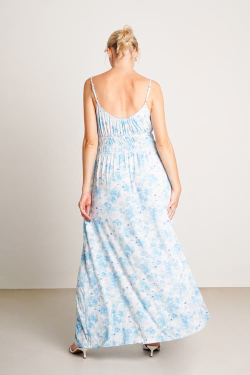Nom Maternity Capri Floral Print Sleeveless Maternity Maxi Dress In Multi