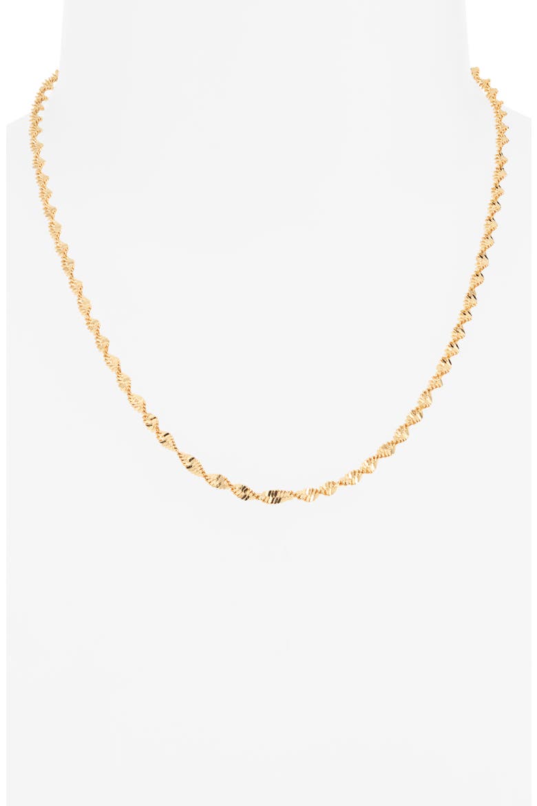 Spiral Chain Necklace, Alternate, color, 14K GOLD PLATED