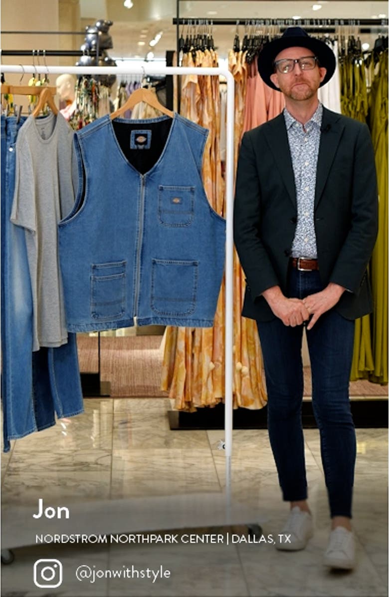 Zip Front Denim Vest, sales video thumbnail