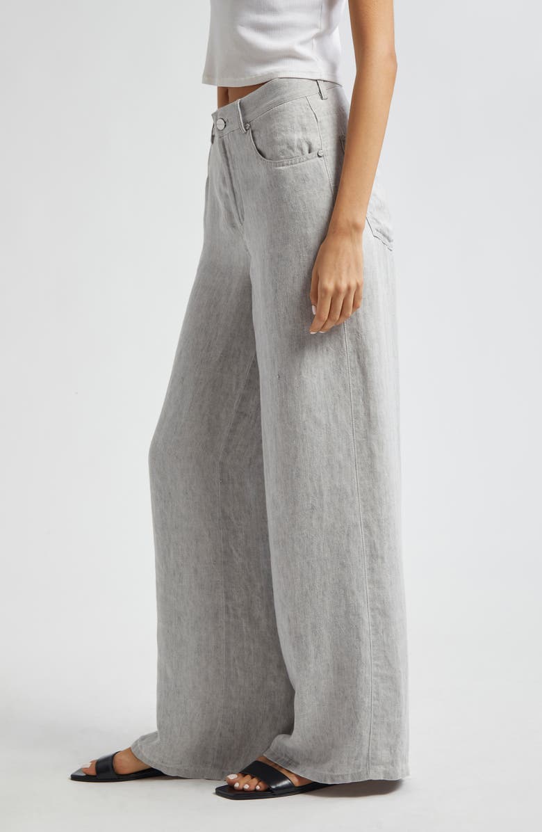 TWP Tiny Dancer Hemp Wide Leg Pants, Alternate, color, Light Heather Grey
