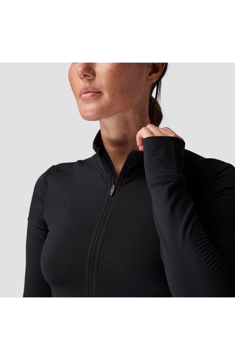 Backcountry Pines Microgrid Ultra-Lt Baselayer 1/4-Zip Top - Women's, Alternate, color, Black