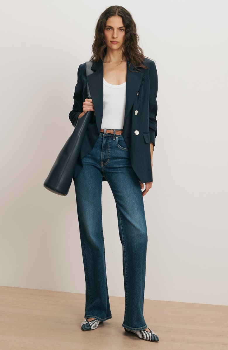 Veronica Beard Chesterfield Dickey Jacket, Alternate, color, Navy