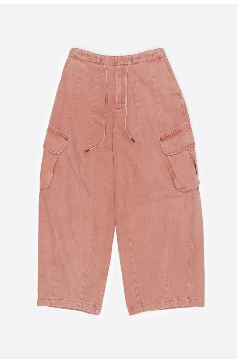 Bimba y Lola Denim Cargo Trousers, Alternate, color, Peach