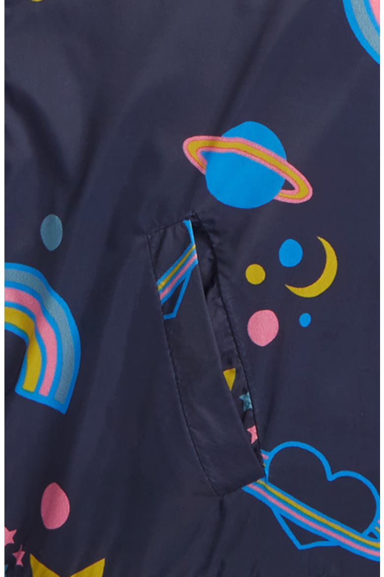 Reversible Nylon & Faux Fur Bomber Jacket, Alternate, color, NAVY PEACOAT GALAXY