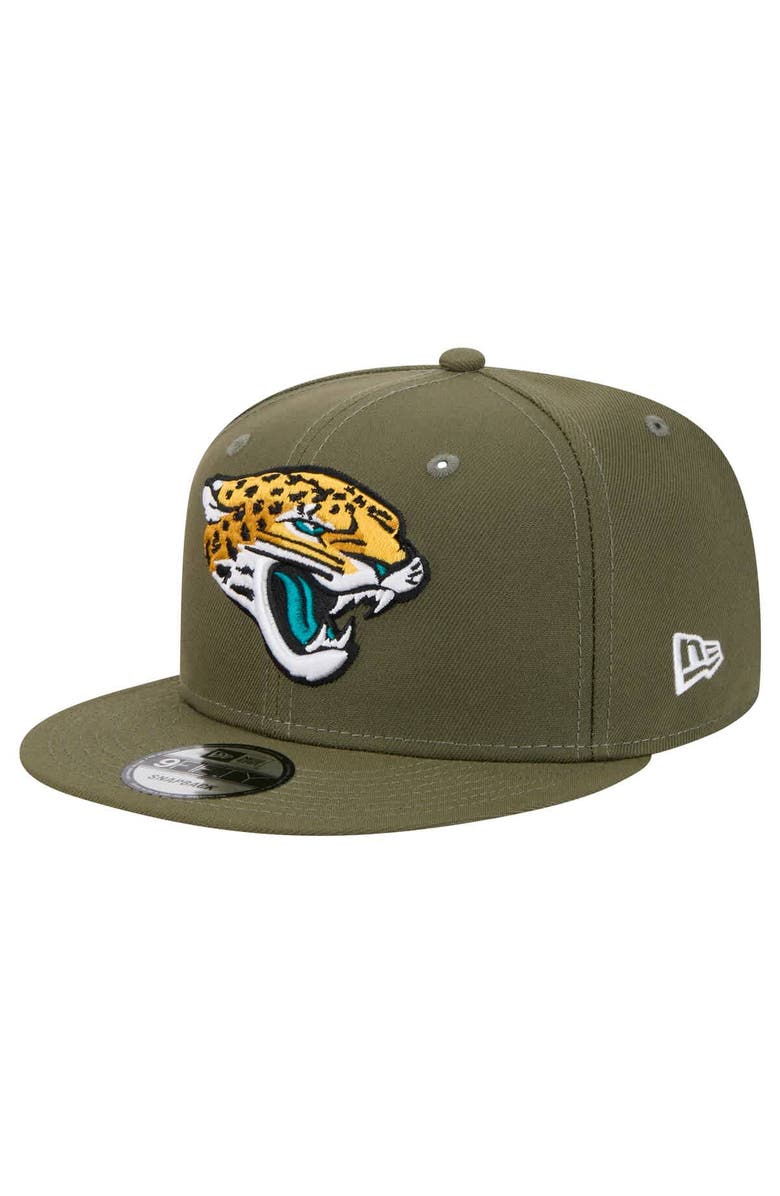 New Era Men's New Era Olive Jacksonville Jaguars Main 9FIFTY Snapback Hat, Main, color, Olive