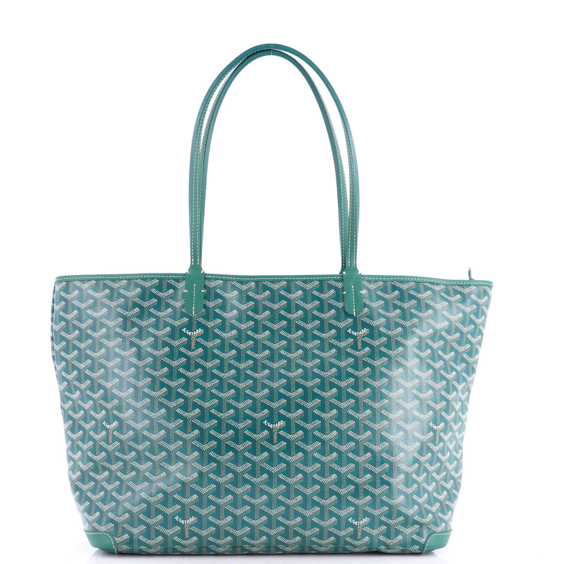 Pre-Owned Goyard Artois Tote Coated Canvas MM, Main, color, Green
