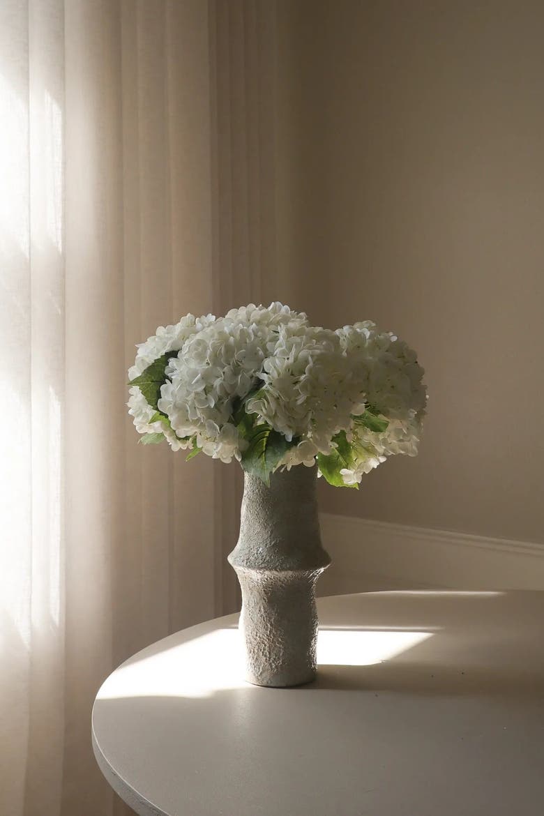 White Hydrangea Bouquet, Alternate, color, White