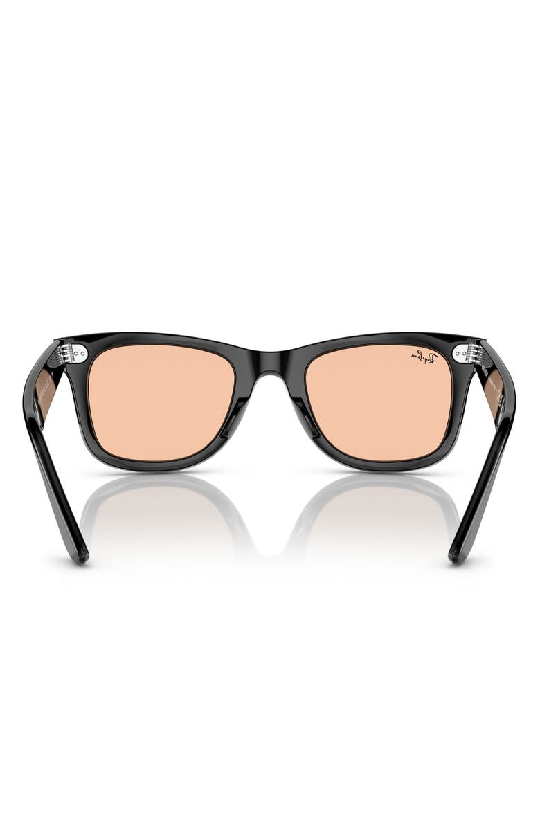 Ray-Ban 52mm Square Sunglasses, Alternate, color, Black / Pink