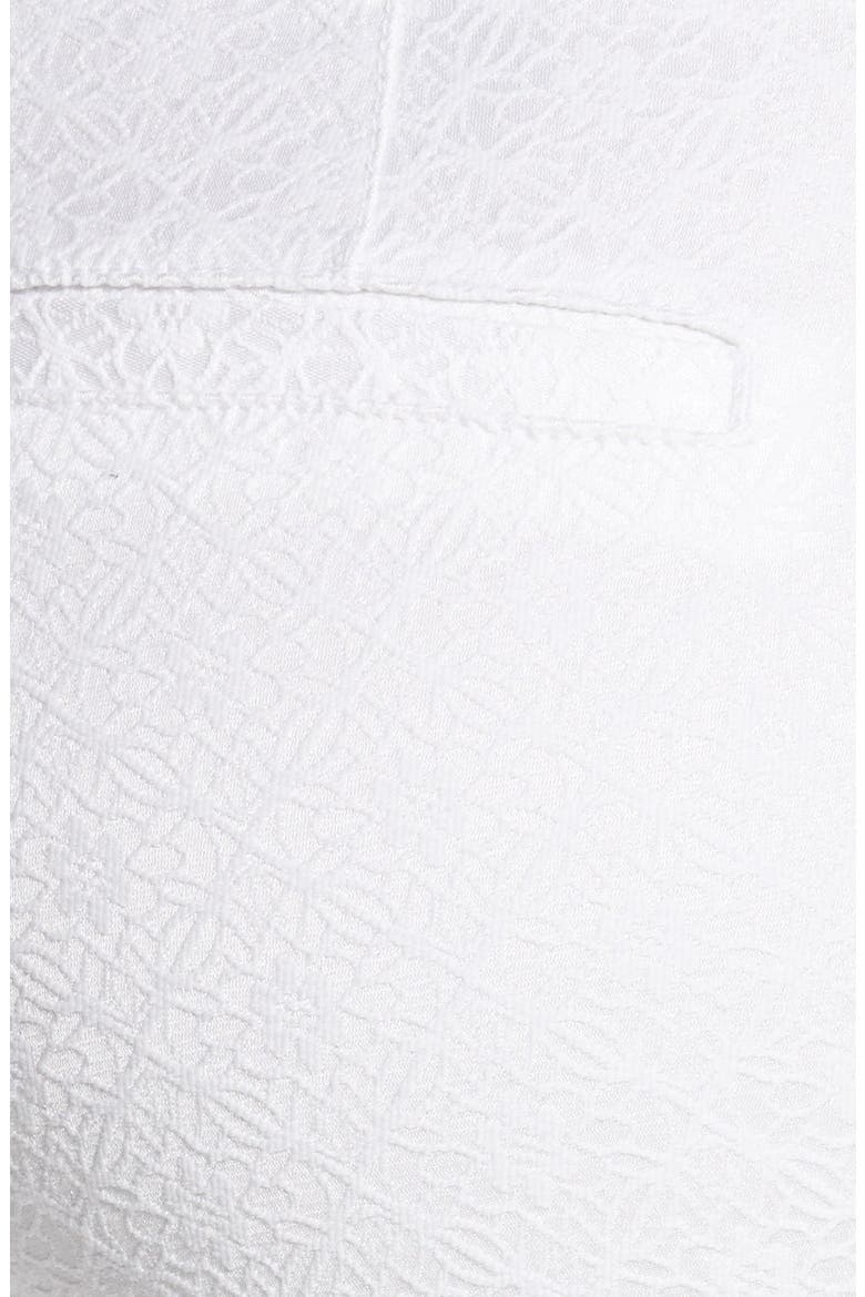 'Clarissa' Stretch Jacquard Ankle Skinny Jeans, Alternate, color, OPTIC WHITE