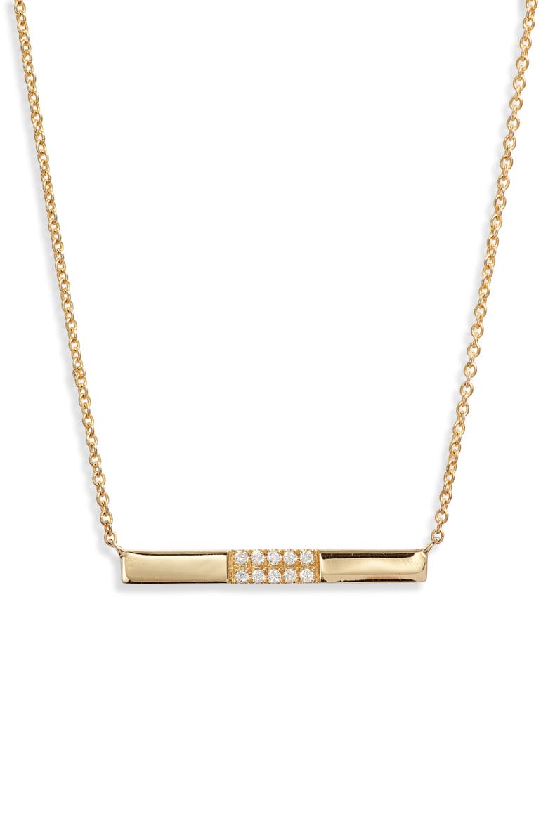 Bony Levy Diamond Bar Pendant Necklace, Main, color,