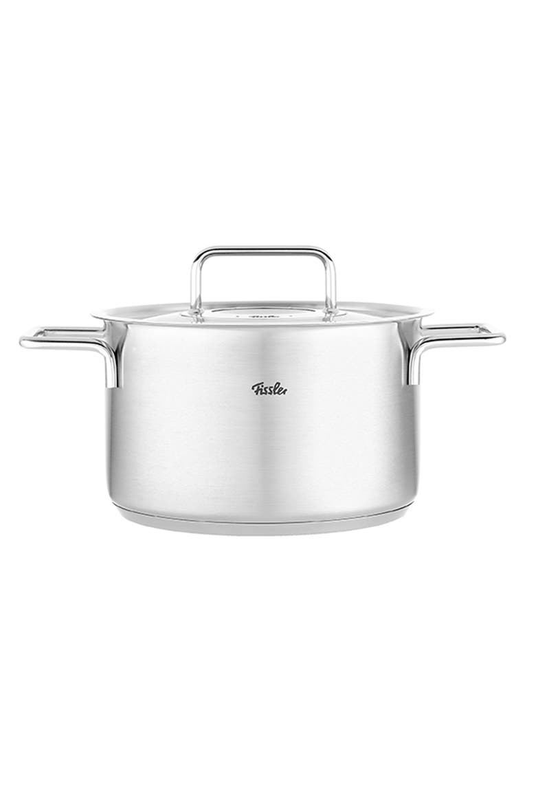 Pure Collection Stainless Steel Stock Pot with Metal Lid, Alternate, color, Stainless Steel
