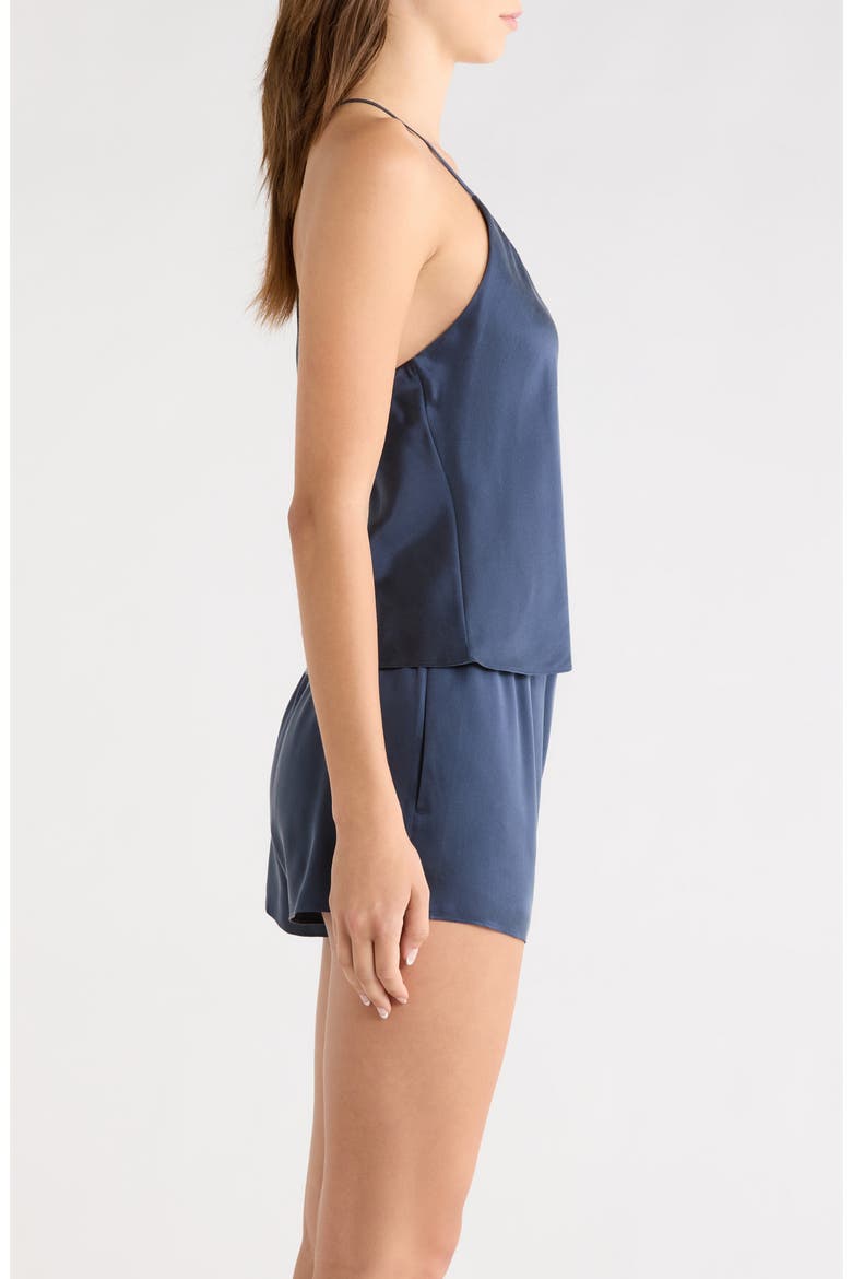 Washable Silk Short Pajamas, Alternate, color, DEEP BLUE