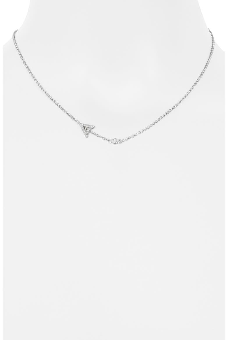 Bezel Diamond Initial Chain Necklace - 0.2ct., Alternate, color, WHITE-A