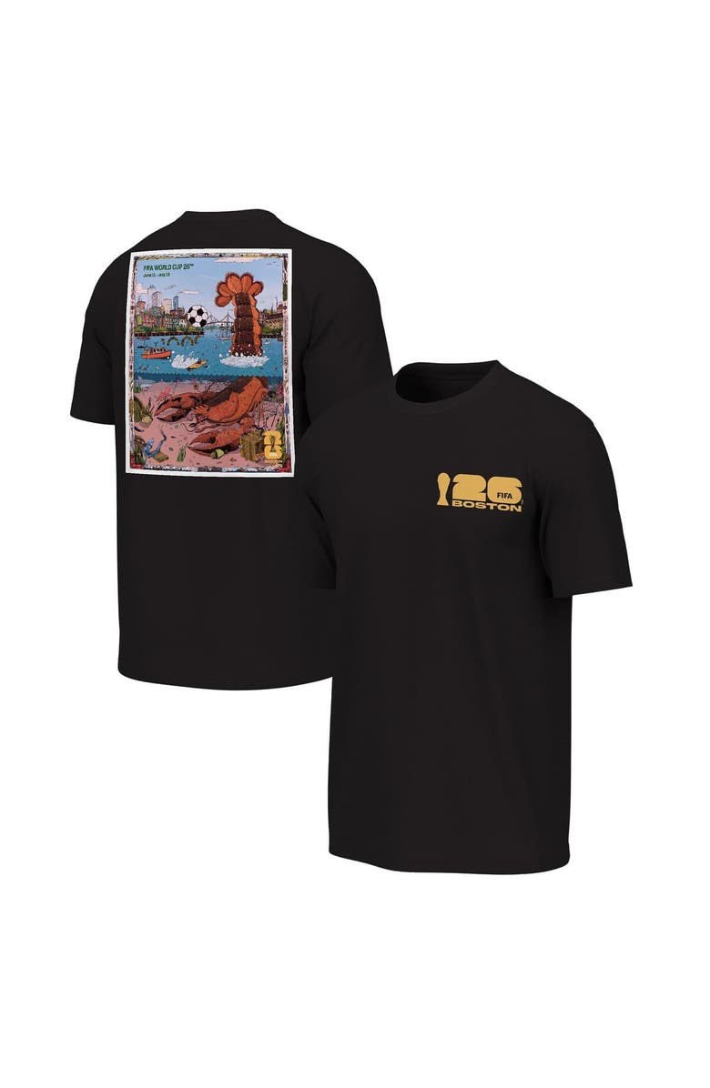 Outerstuff Men's Outerstuff Black 2026 FIFA World Cup Boston Host City Poster Graphic T-Shirt, Main, color, Black