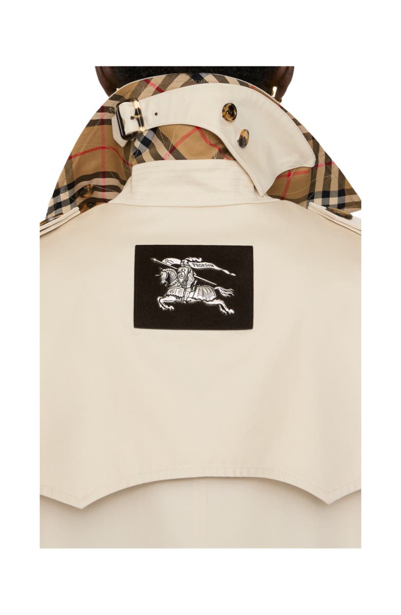 Burberry Short Summerside Gabardine Trench Coat, Alternate, color, Clam Beige