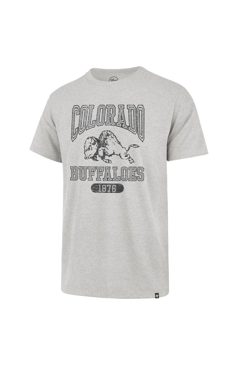 '47 Men's '47 Heather Gray Colorado Buffaloes 1876 Line Press Franklin T-Shirt, Alternate, color, Heather Gray