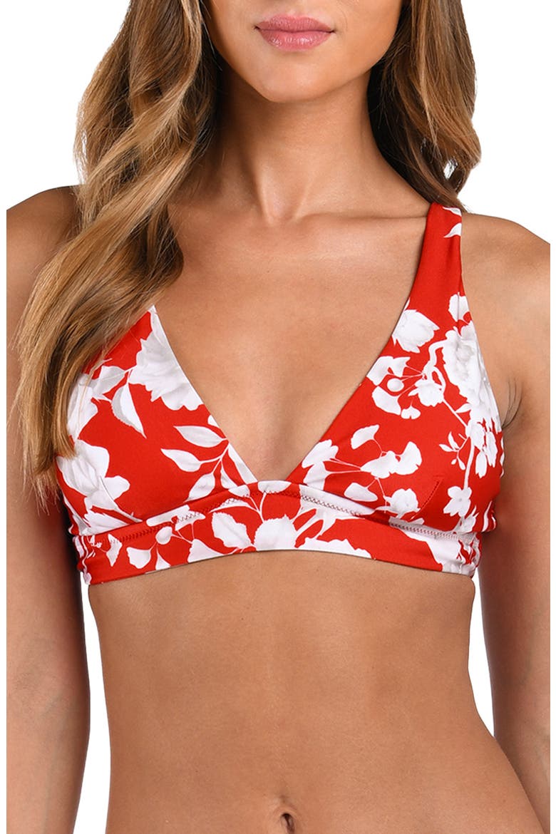 Lexie Ikebana Bikini Top, Main, color, ROUGE