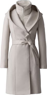 Mackage Shia-SLB 2-in-1 Double Face Wool Coat with Removable Bib