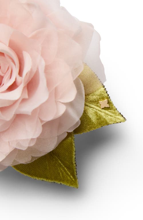 Helena Simon The Small Pale Pink Rose Floral Brooch In Pink