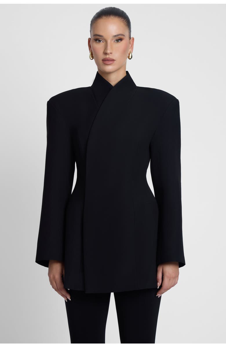 LEAU Cairo Hourglass Belted Coat, Main, color, Black