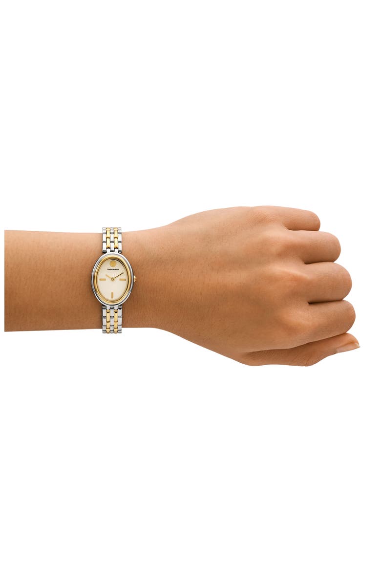 The Oval Bracelet Watch, 22mm x 28mm, Alternate, color, TWO TONE