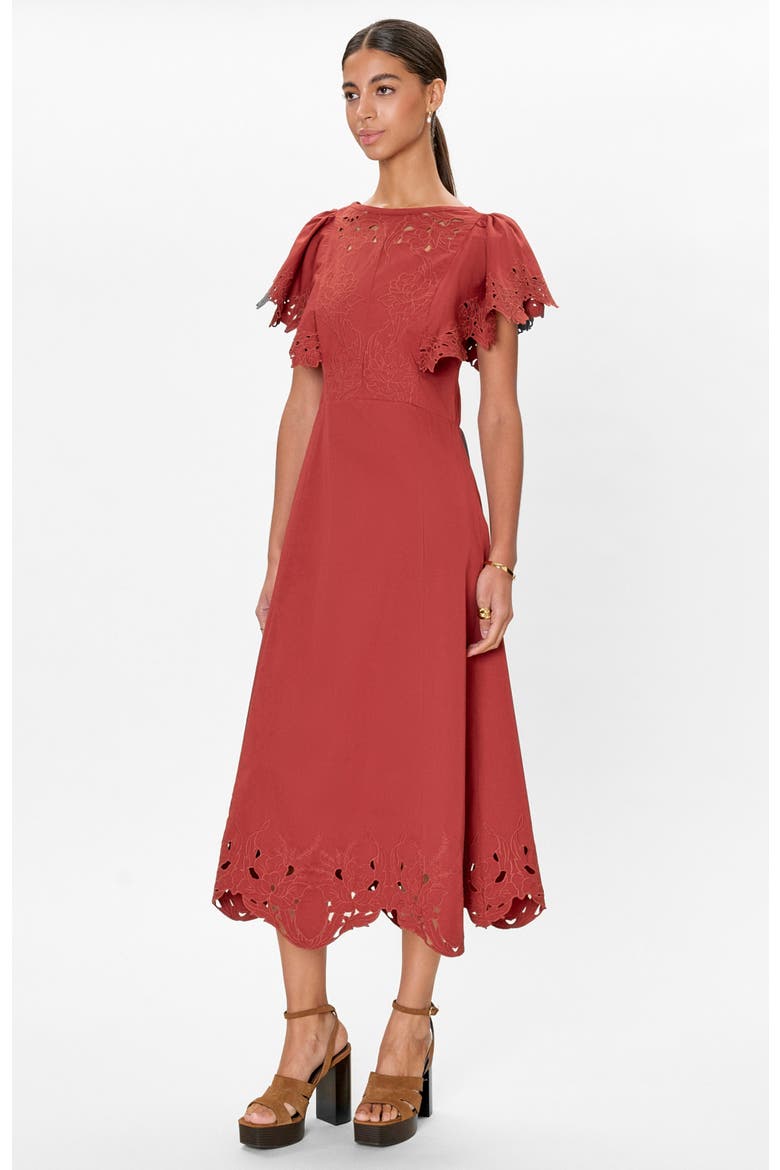 Rachelle Dress, Alternate, color, Burnt Sienna