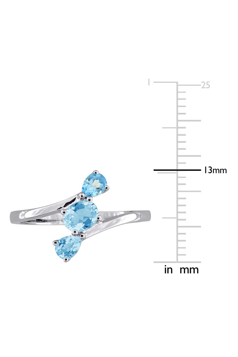Swiss Blue Topaz Bypass Ring, Alternate, color, BLUE