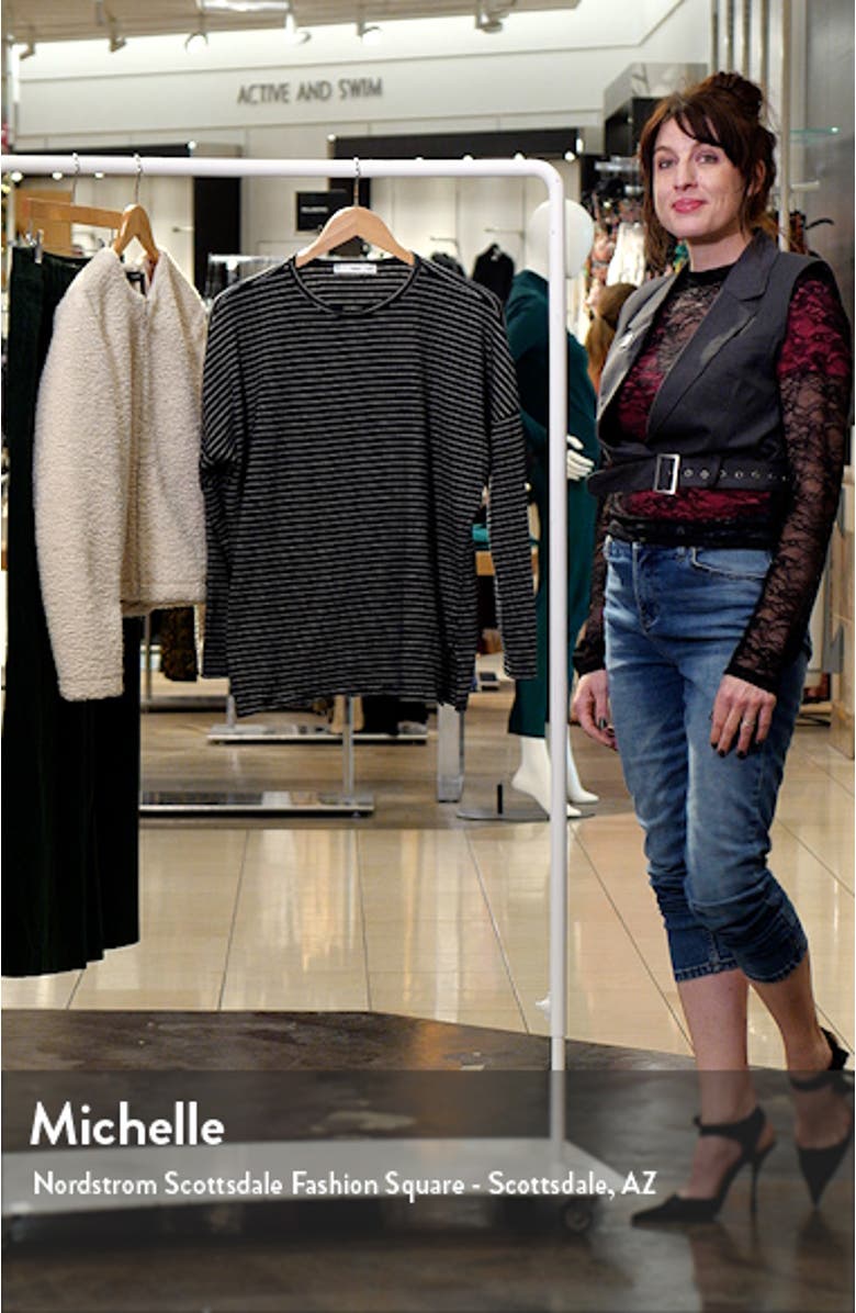 Stripe Cotton Blend Sweatshirt, sales video thumbnail