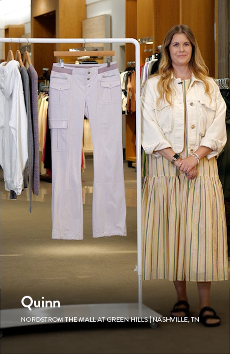 Cascade Elastic Waist Flare Cargo Pants, sales video thumbnail