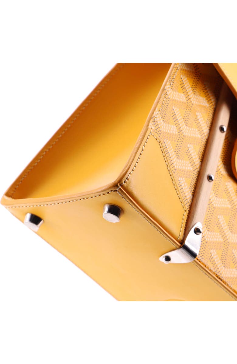 Pre-Owned Goyard Structured Saigon Top Handle Bag Coated Canvas with Leather Mini, Alternate, color, Yellow