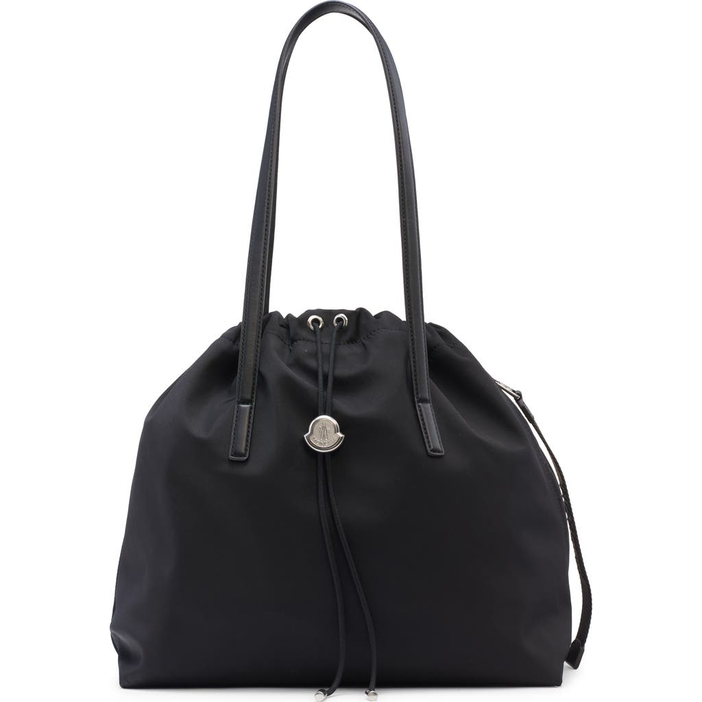 Moncler New Trick Drawstring Tote In Black