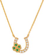 Girls Crew Lucky Charm Horseshoe Pendant Necklace