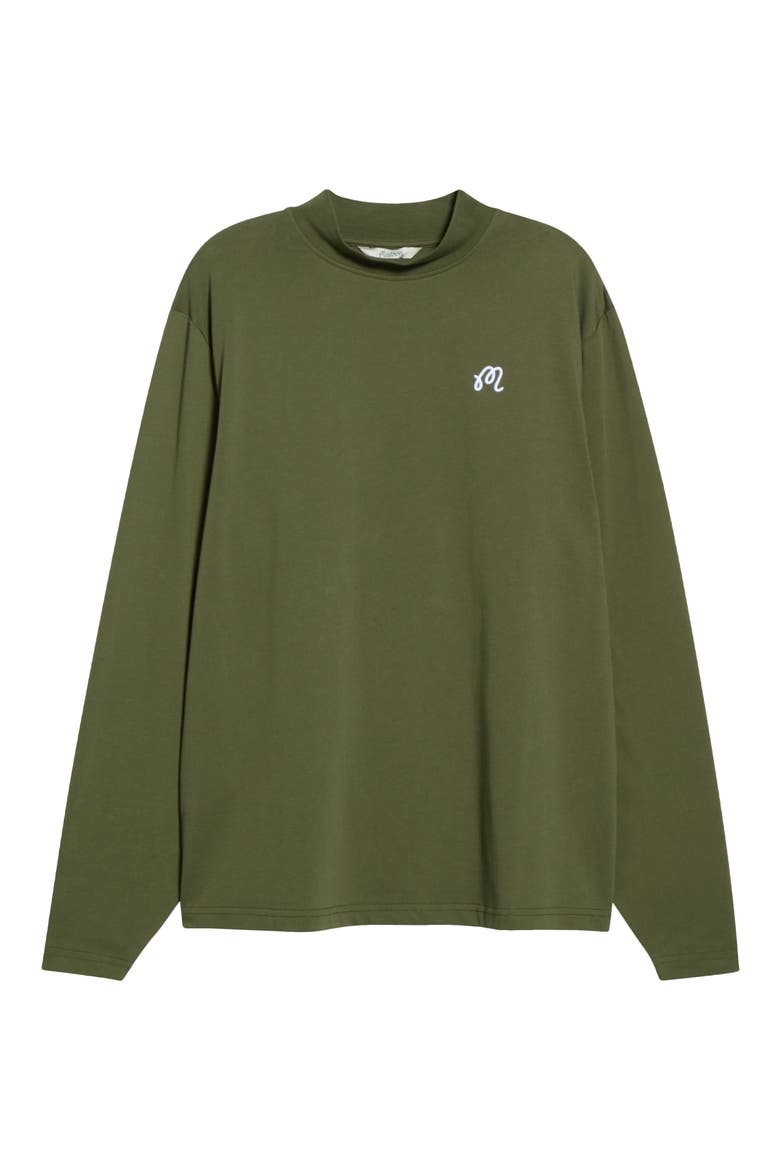 Upland Mock Neck Cotton T-Shirt, Alternate, color, RIFLE GREEN