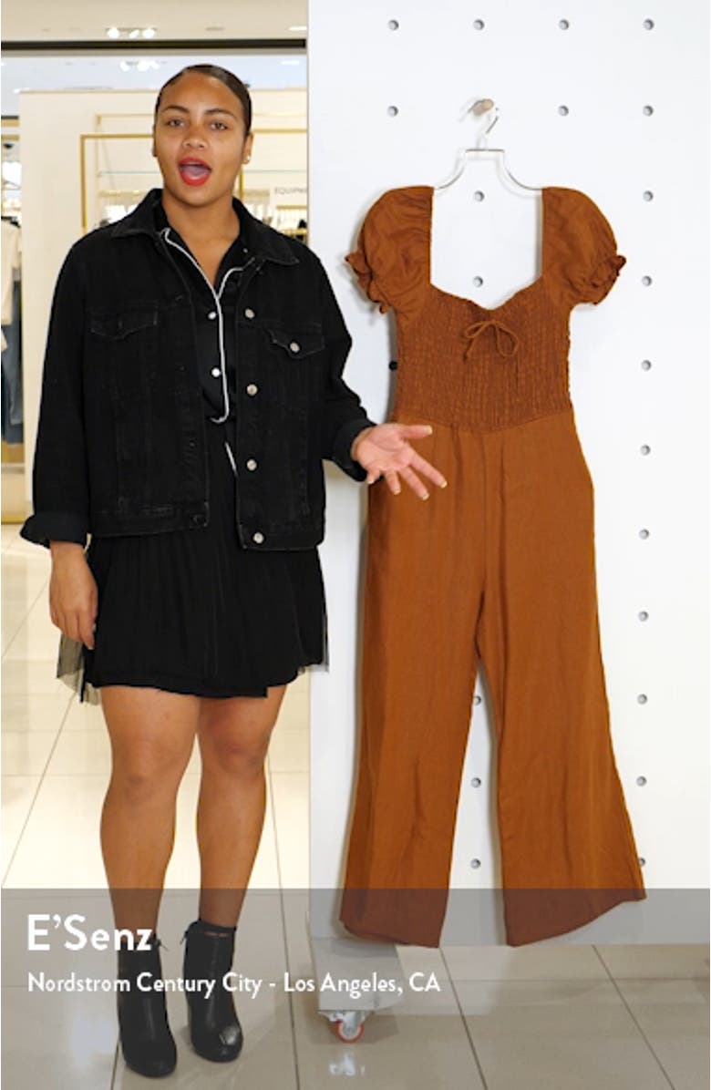 Winnie Wide Leg Linen Jumpsuit, sales video thumbnail