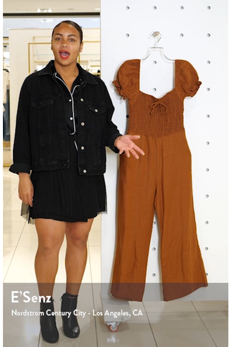 Winnie Wide Leg Linen Jumpsuit video