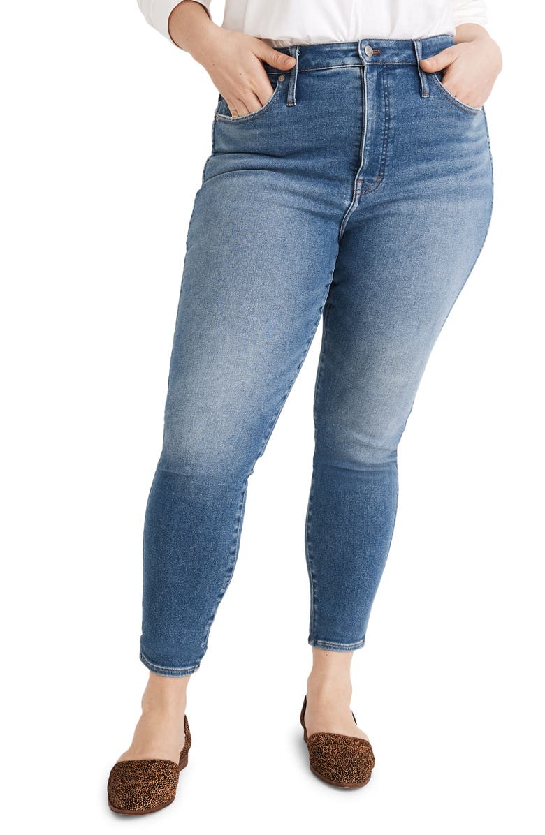 Madewell 10-Inch High Waist Crop Skinny Jeans, Alternate, color, 